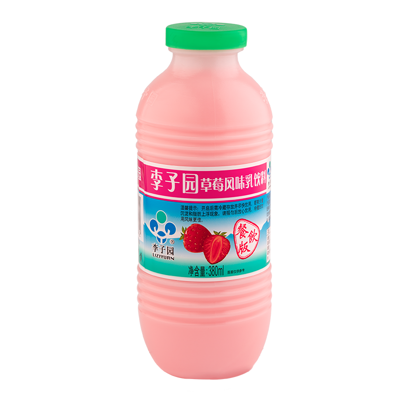 草莓风味乳饮料，单瓶净含量380ml
