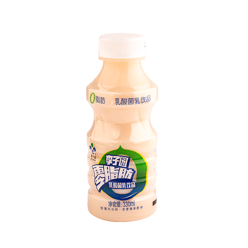 “零脂肪”乳酸菌乳饮品，单瓶净含量330ml